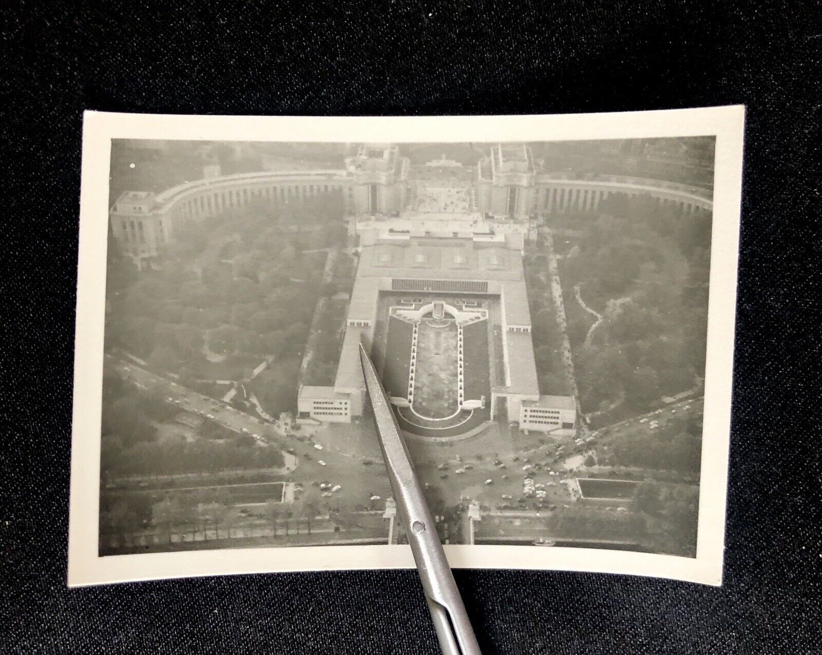 Vintage 1930s -40s Palais de Chaillot Paris France Trocadéro Aerial View Photo