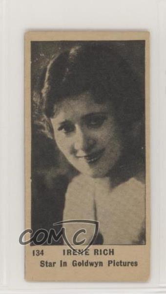 1922 Starring In Strip Cards W991 Numbered Irene Rich #134 m4e