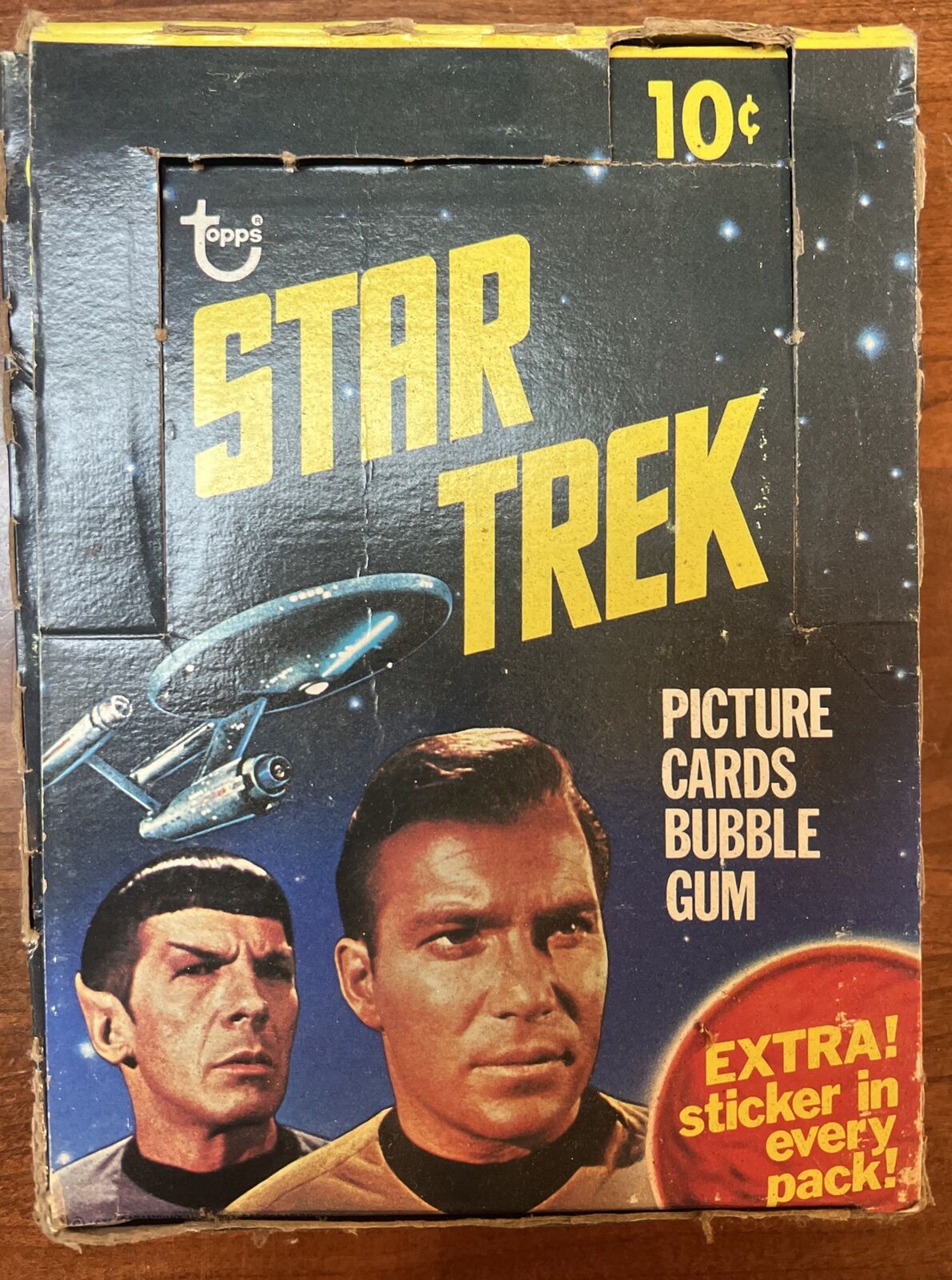 1976 Topps Star Trek High Grade Empty Box Great Condition RARE KIRK SPOCK
