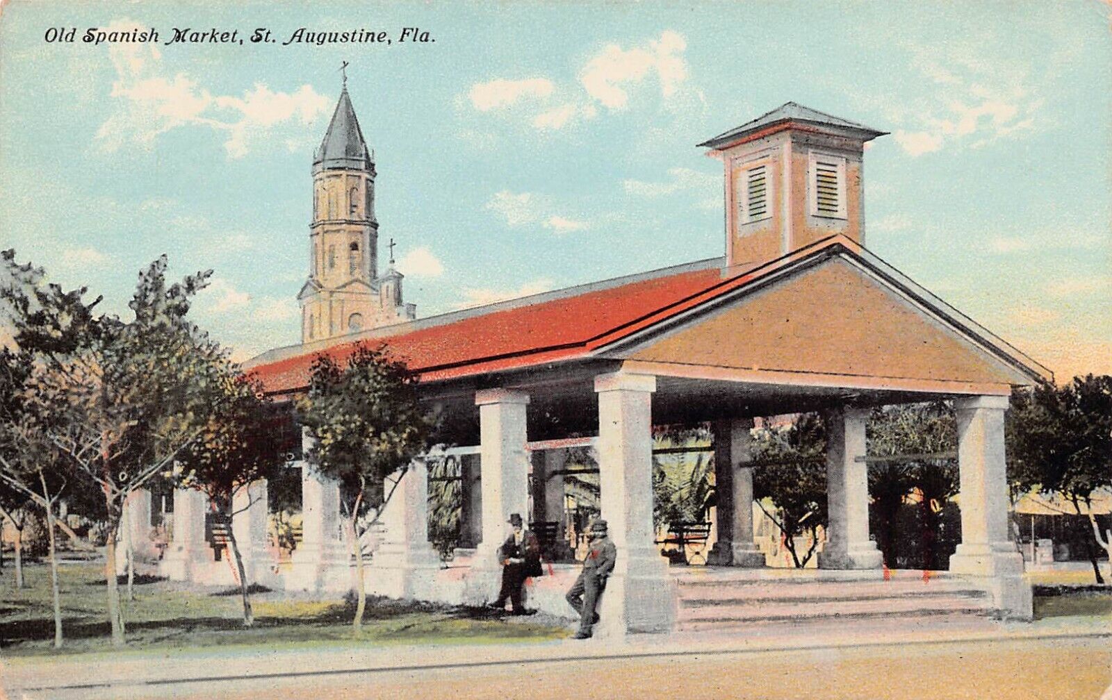 Old Spanish Market St Augustine FL Florida African American History Postcard B56
