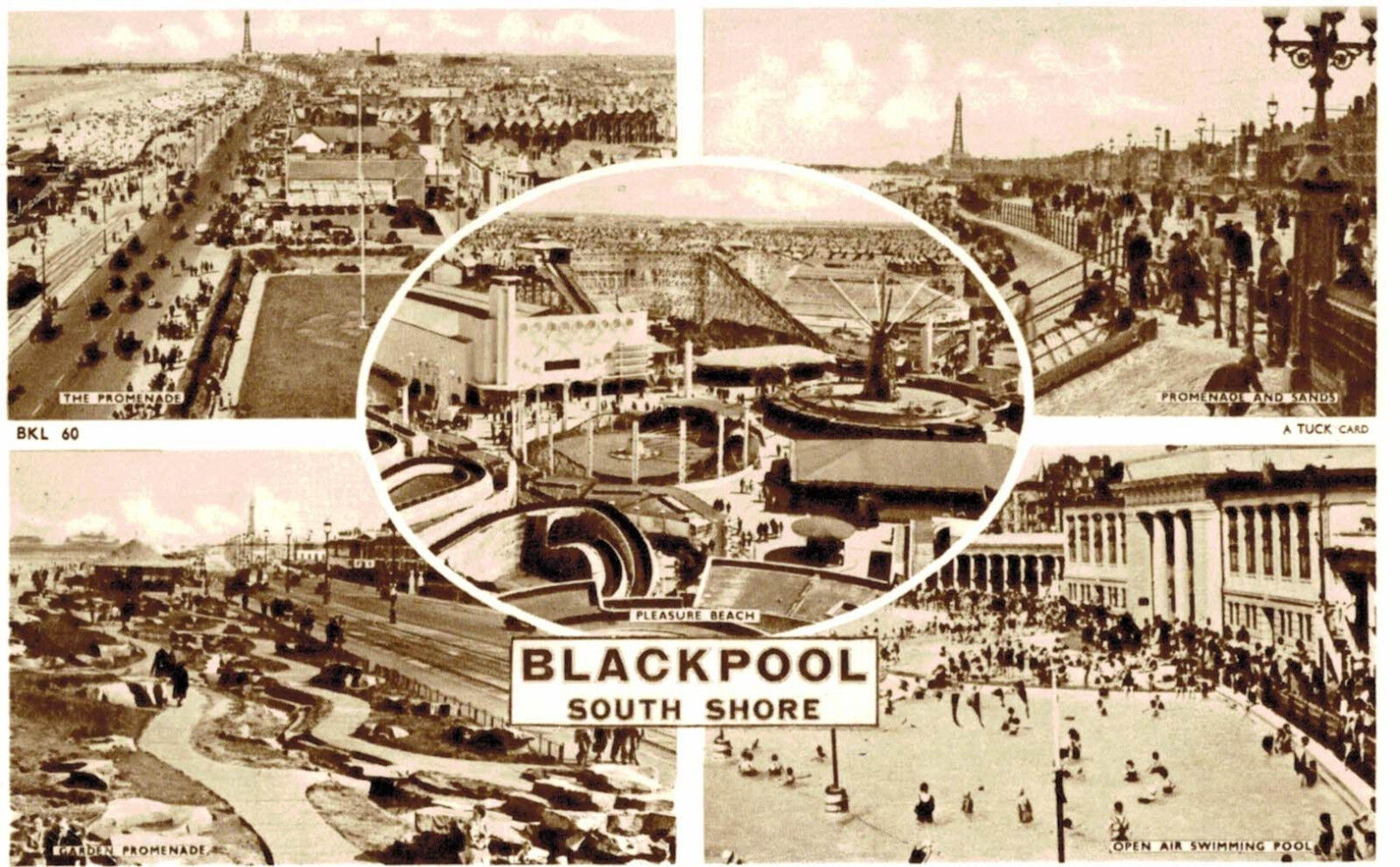 Blackpool,U.K.,5 Views,Used,1954