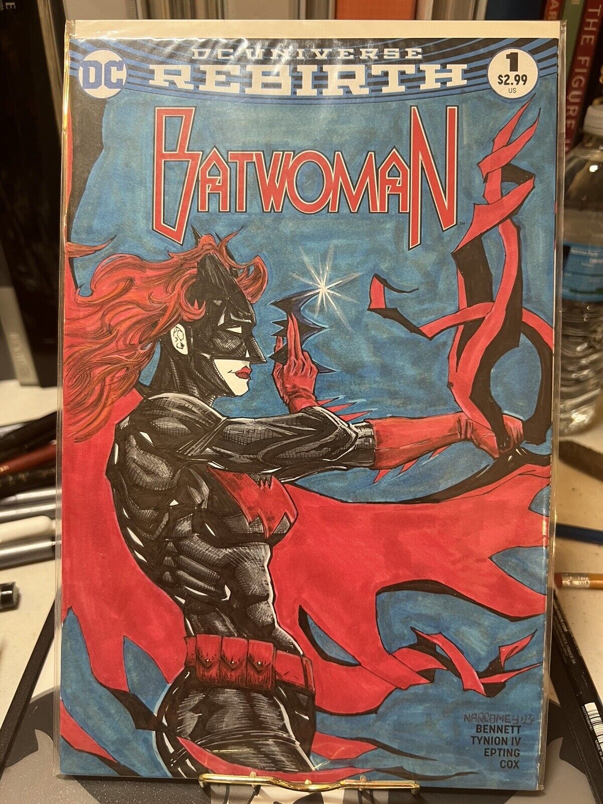 Batwoman Sketch Cover w/ color art by NARCOMEY