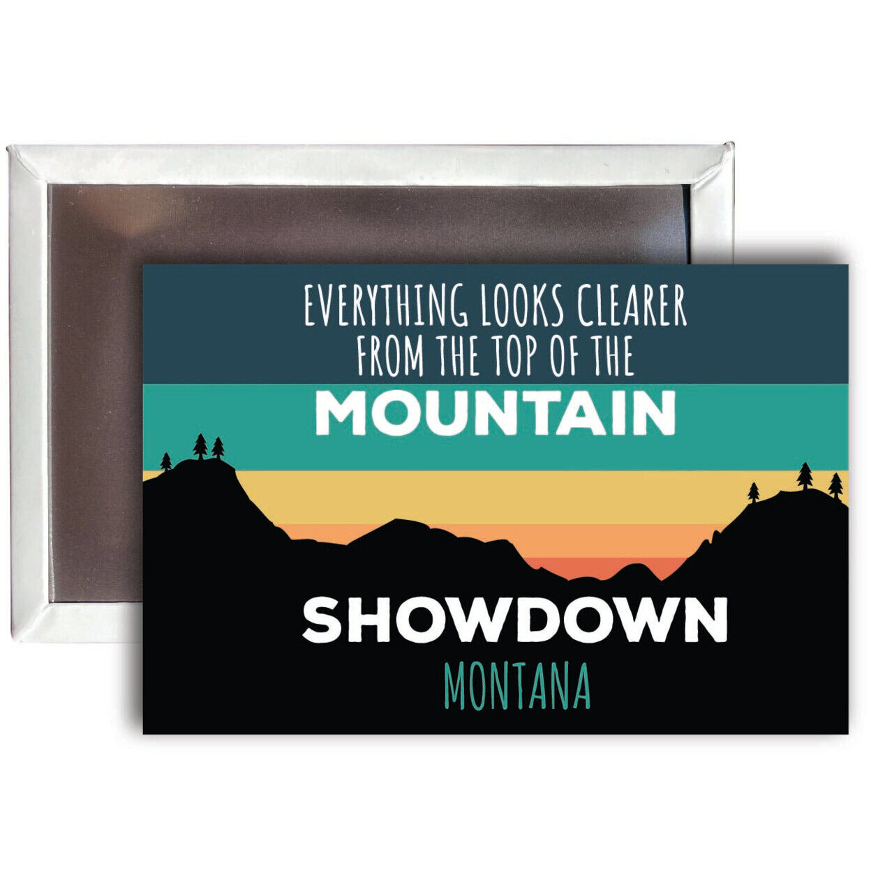 Showdown Montana 2 X 3 - Inch Ski Top Of The Mountain Fridge Magnet
