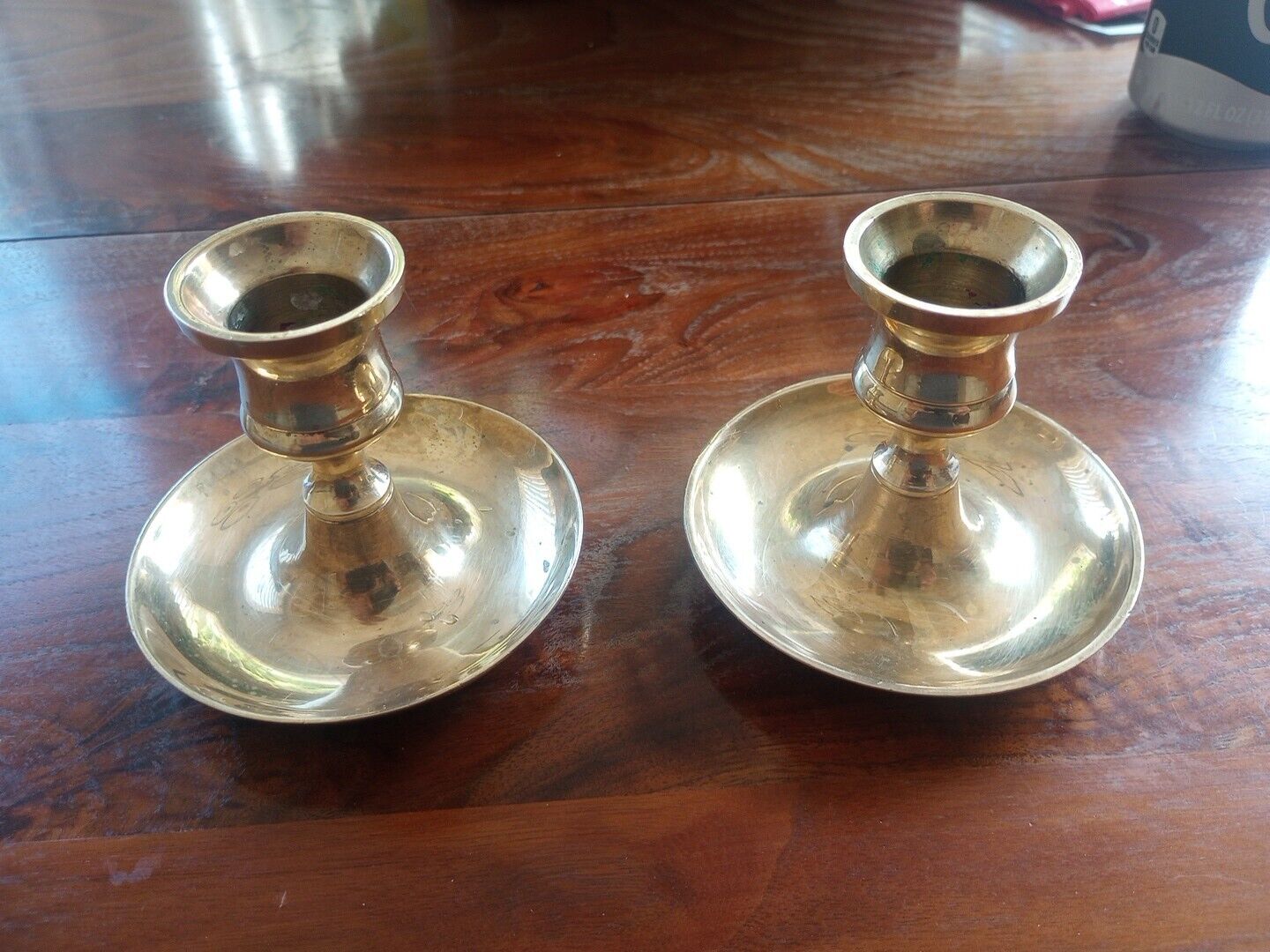 Vintage Pair of Brass Candlestick Candle Holder India 