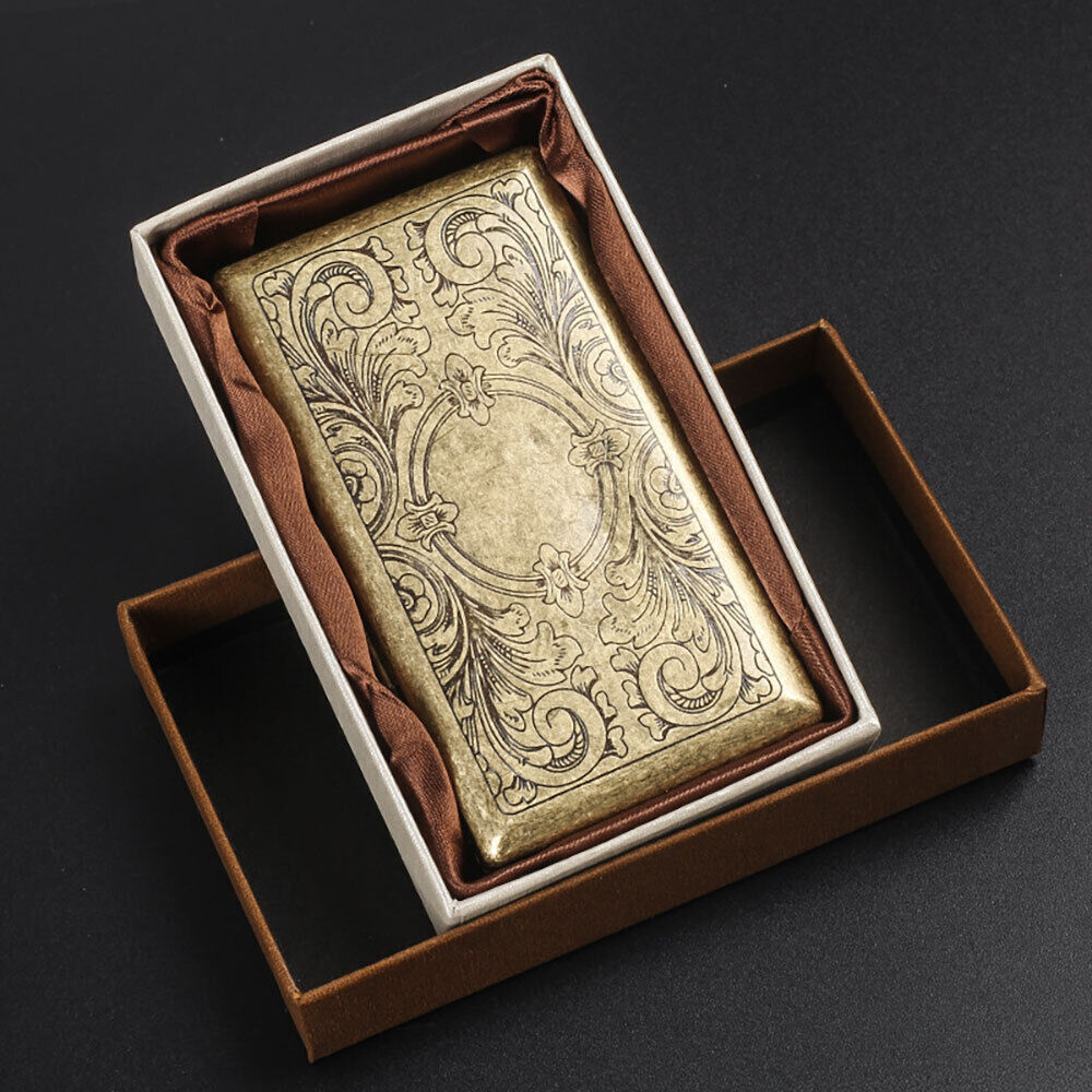 Retro Bronze Metal Cigarette Case Holder Box for King Size or 20's Cigarettes**