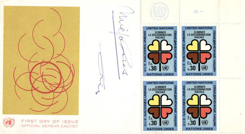 MIEP GIES - FIRST DAY COVER SIGNED CO-SIGNED BY: HENK (JAN AUGUSTUS) GIES