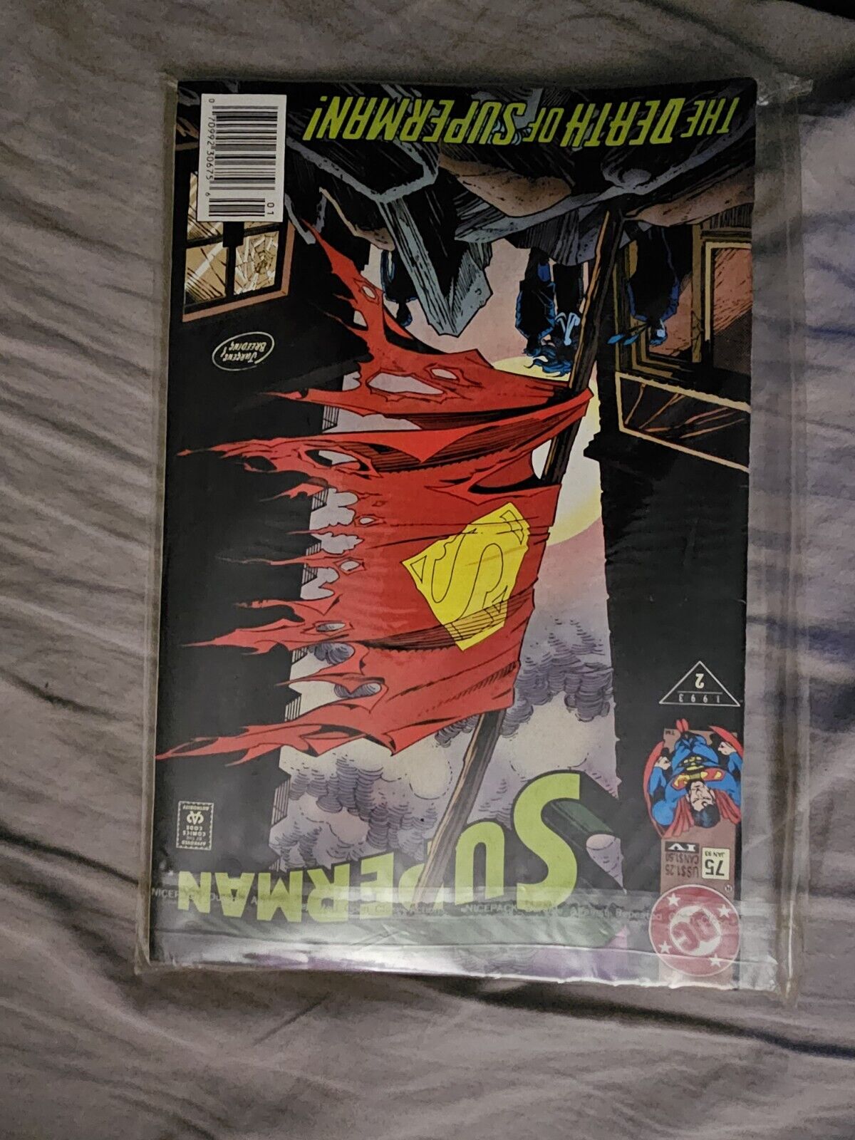dc comics superman The Death Of Superman Packaged And Sealed And Amazing Shape