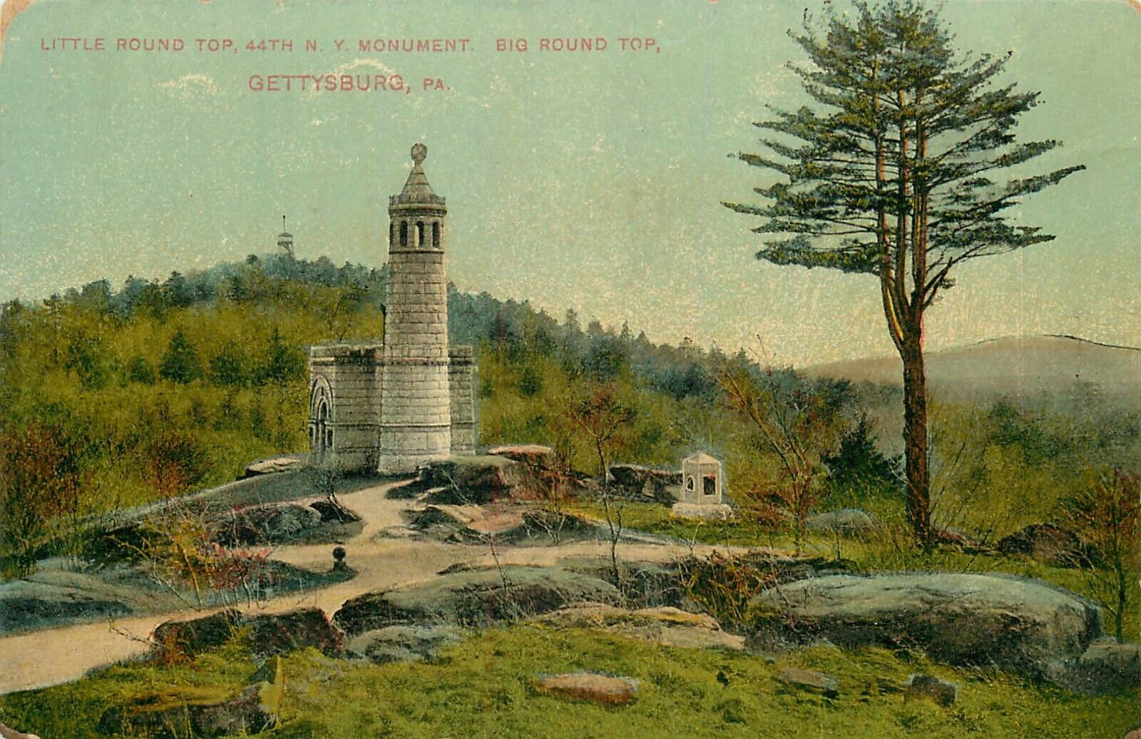 Postcard Gettysburg PA Little Big Round Top Unposted C. 1910
