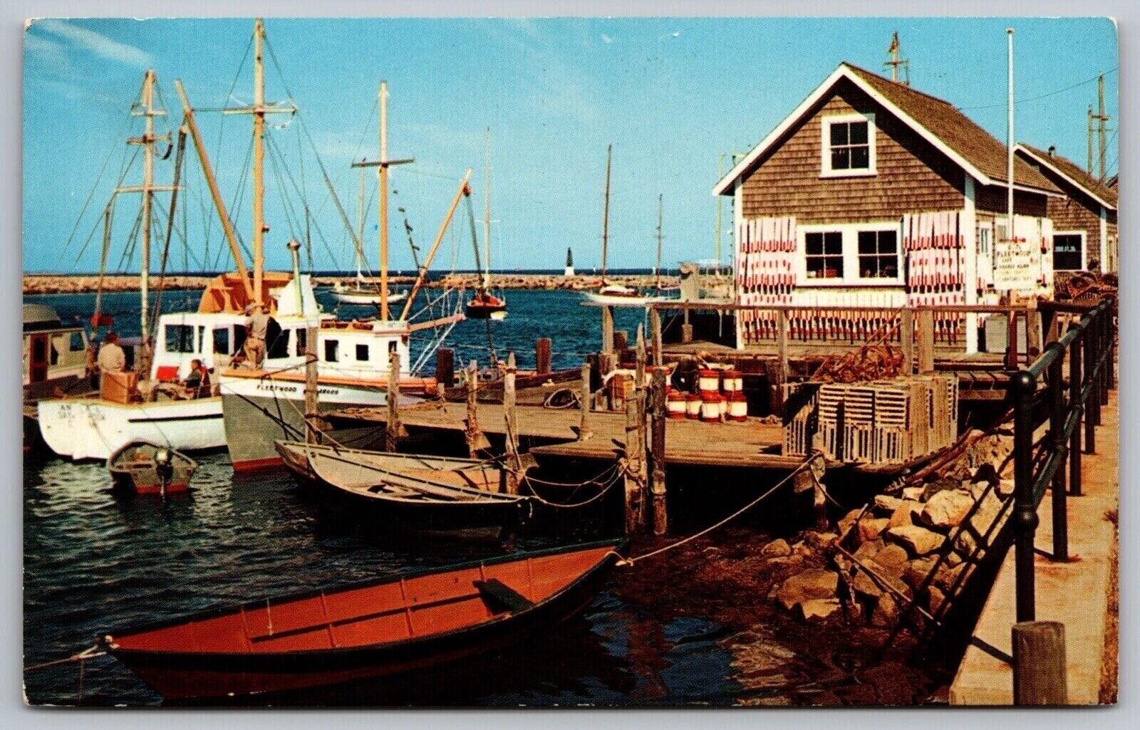 Lobster Gear Menemsha Harbor Marthas Vineyard Island Pier Dock Boats PM Postcard