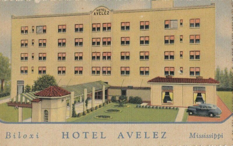 BILOXI Mississippi 1930-40s Hotel Avelez OLD PHOTO