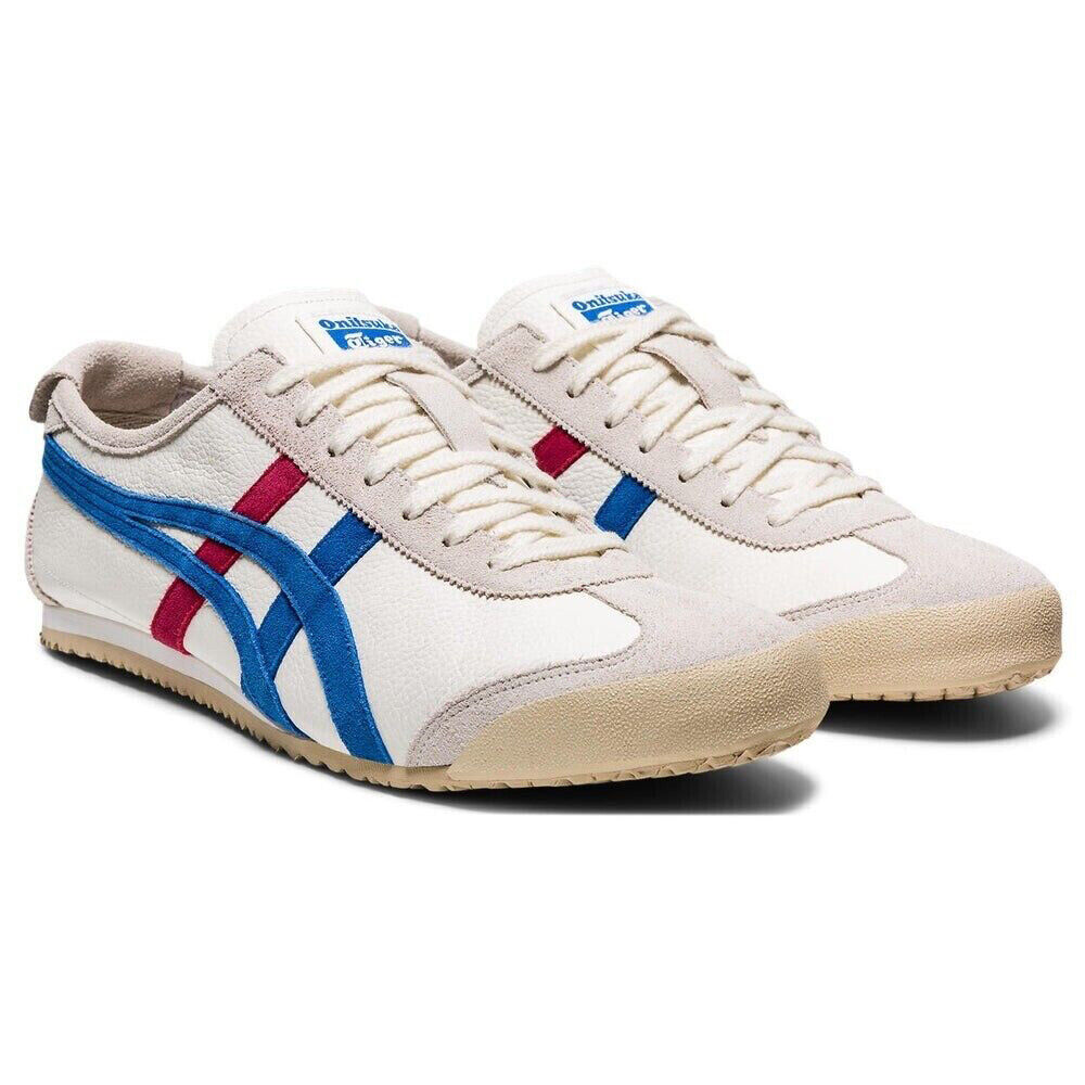 Onitsuka Tiger MEXICO 66 1183C102-100 White/Blue/Red Unisex Sneakers Shoes