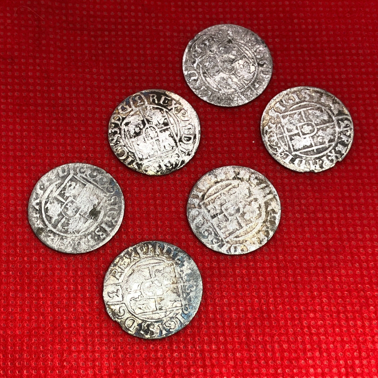 Ancient Silver 6 Poland Coins Antiques