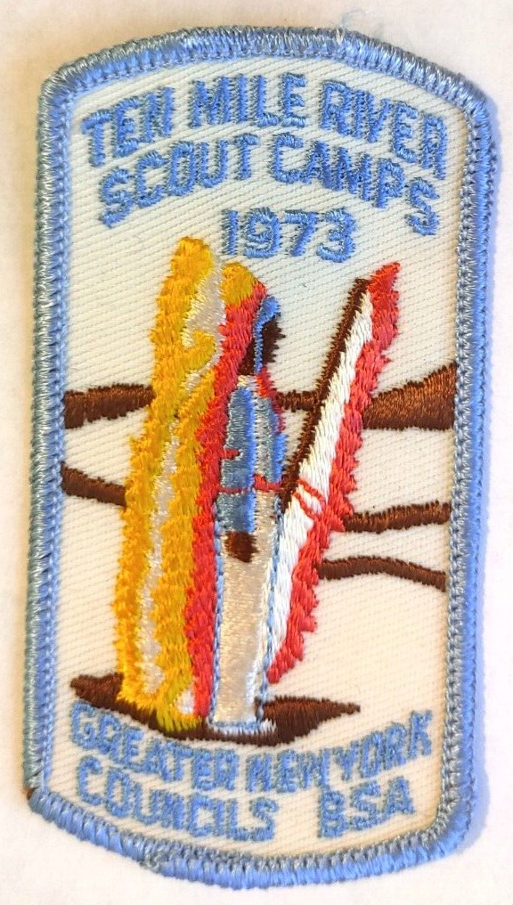 BSA 1973 TEN MILE RIVER  SCOUT CAMPS  GREATER NEW YORK COUNCILS   w/DANGLE