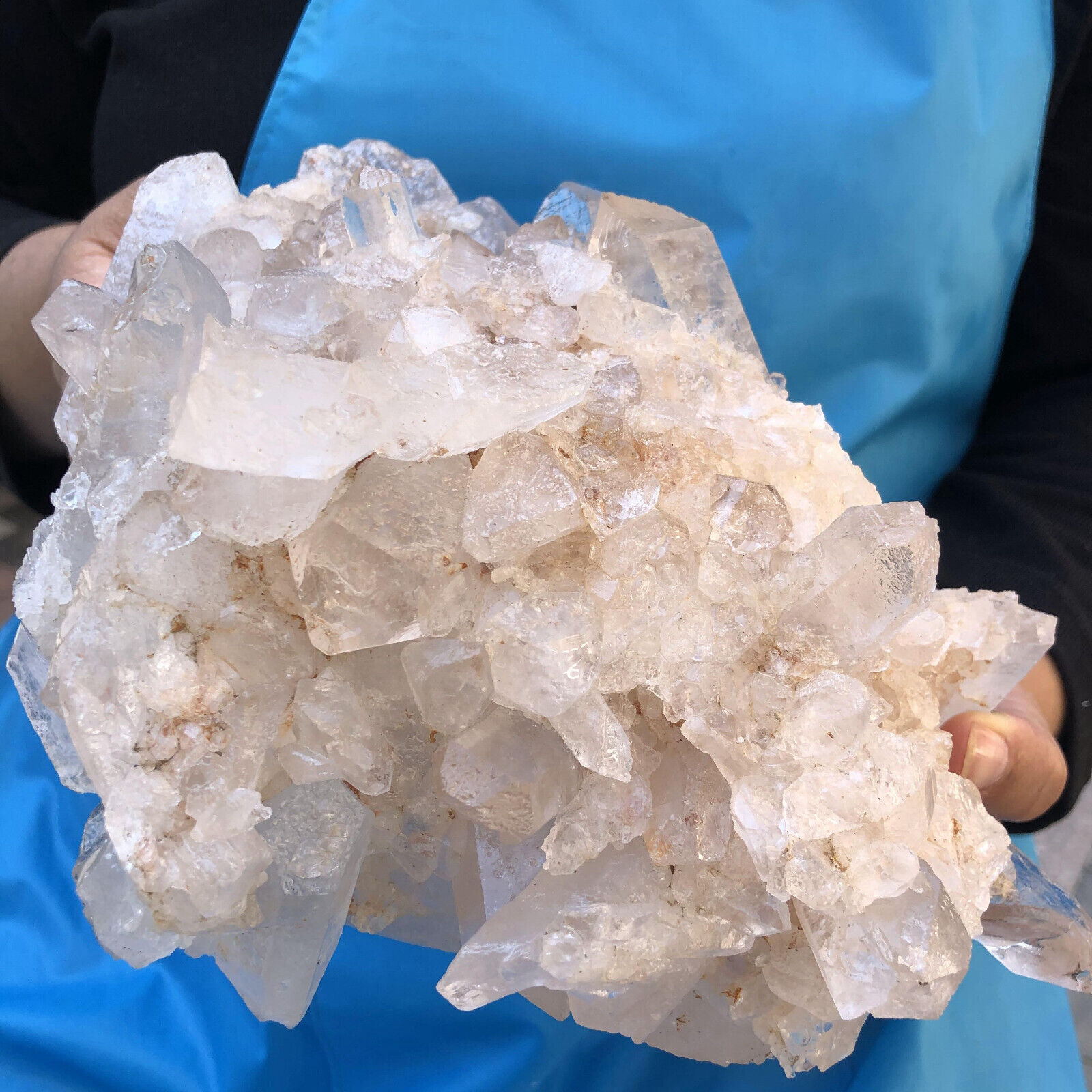 5.43LB Natural clear quartz white crystal clusterd speciman healing decor