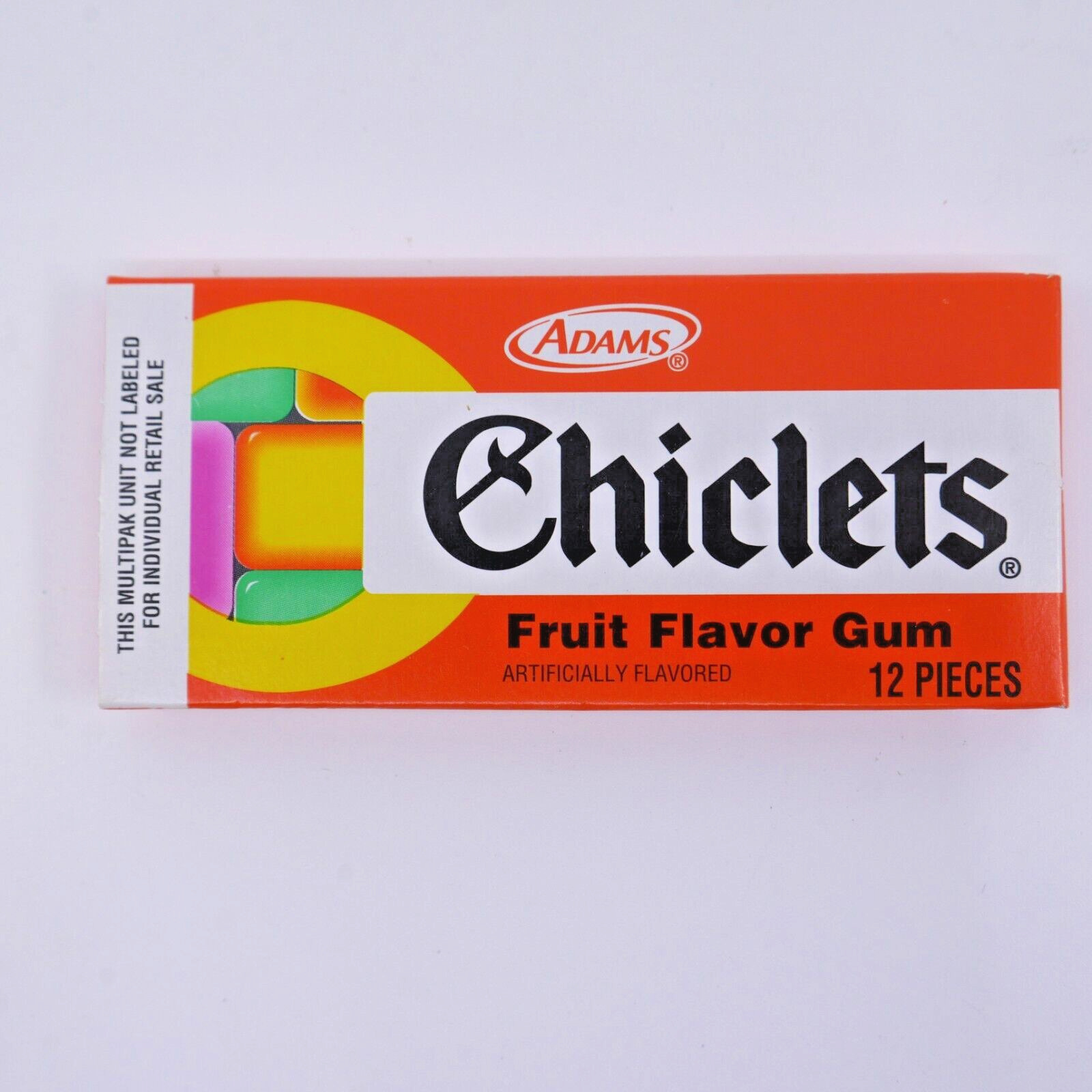 Chiclets Chewing Gum Fruit Flavored ADAMS OPENED/Unsealed pack**COLLECTIBLE**