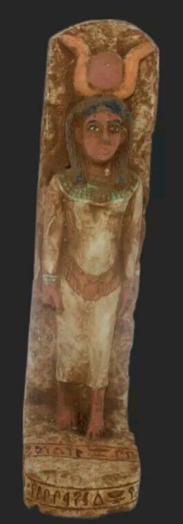 RARE ANCIENT EGYPTIAN ANTIQUE ISIS Hathor Pharoh Egyptian Statue Stone (Bc)