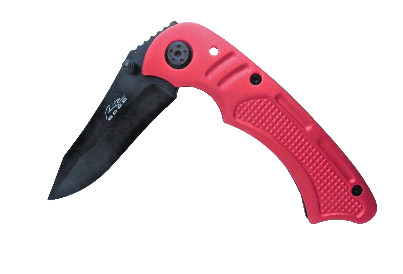 NEW Rite Edge Linerlock Red Folder 4in Knife Assisted Folding Pocketknife
