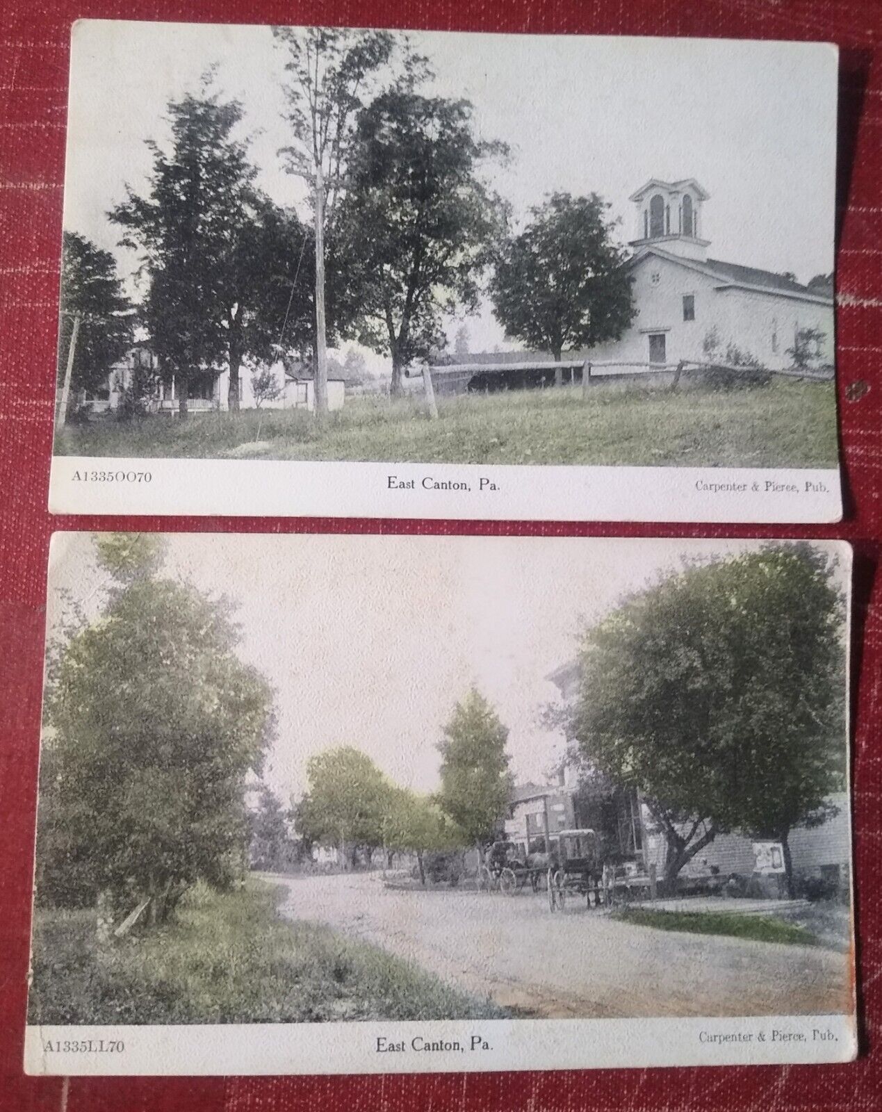 2 Antique East Canton PA Post Cards, Unposted