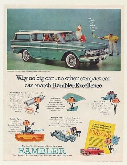 1961 Rambler Classic Cross Country Wagon Excellence Ad
