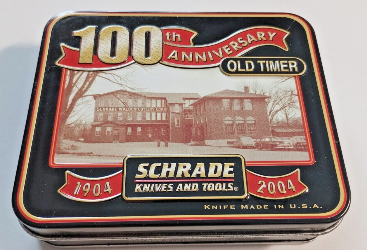 Schrade Knives and Tools 3 Blade Foldable Pocket Knife 100th Anniversary NIB