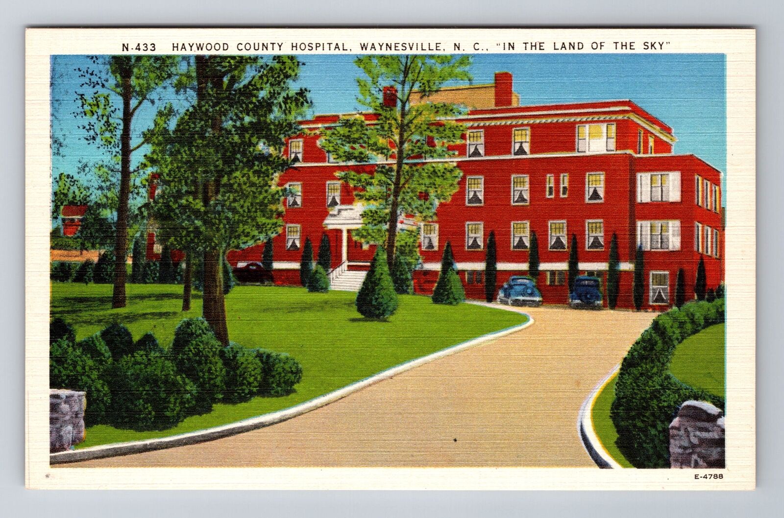 Waynesville NC-North Carolina, Haywood County Hospital Souvenir Vintage Postcard