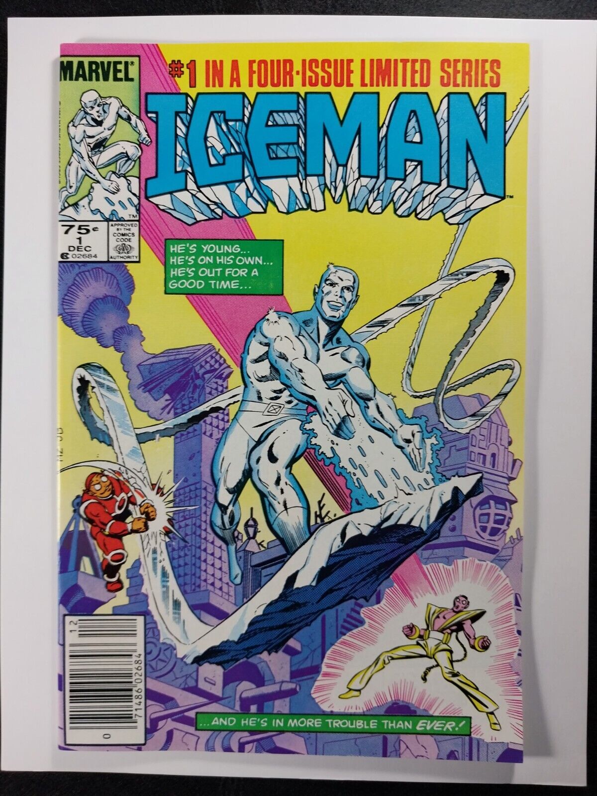 Iceman (1st series) #1 NM 9.4 Newsstand Variant 1st Cameo App of Oblivion 1984