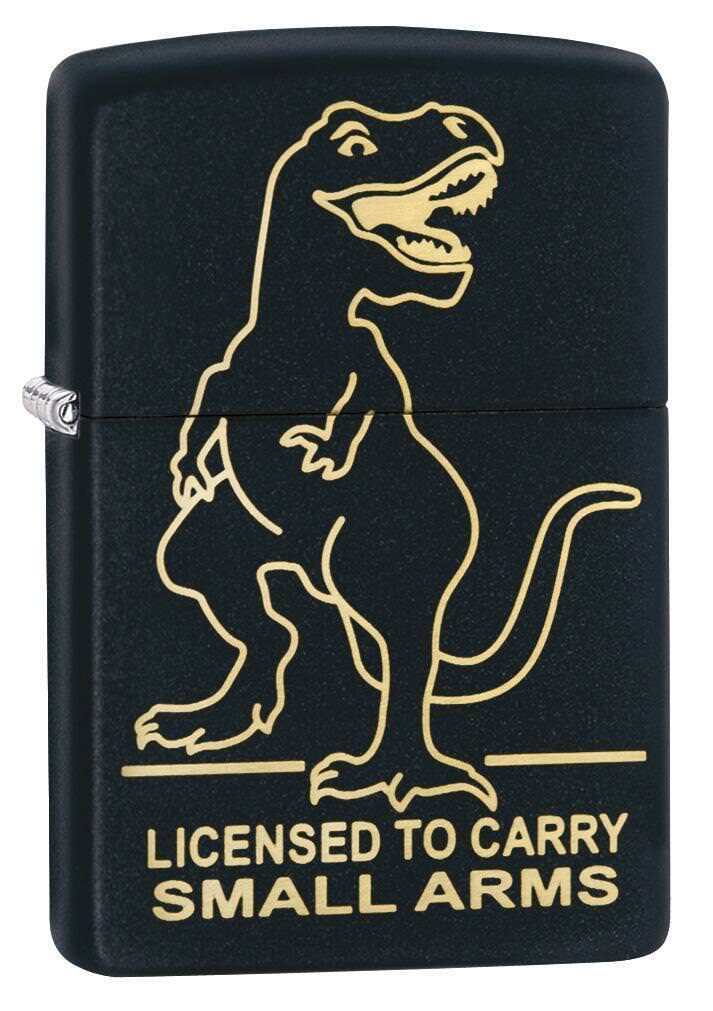 Zippo Black Matte Lighter With Licensed To Carry Small Arms, 29629, New In Box