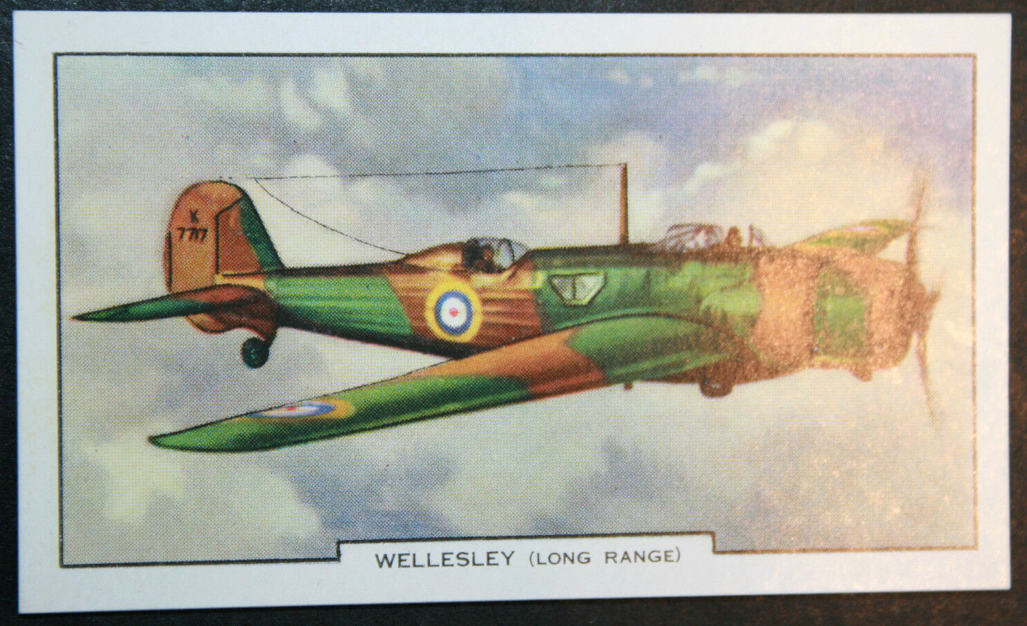 VICKERS ARMSTRONG WELLESLEY  RAF Bomber    Vintage 1939 Illustrated Card   ED21M