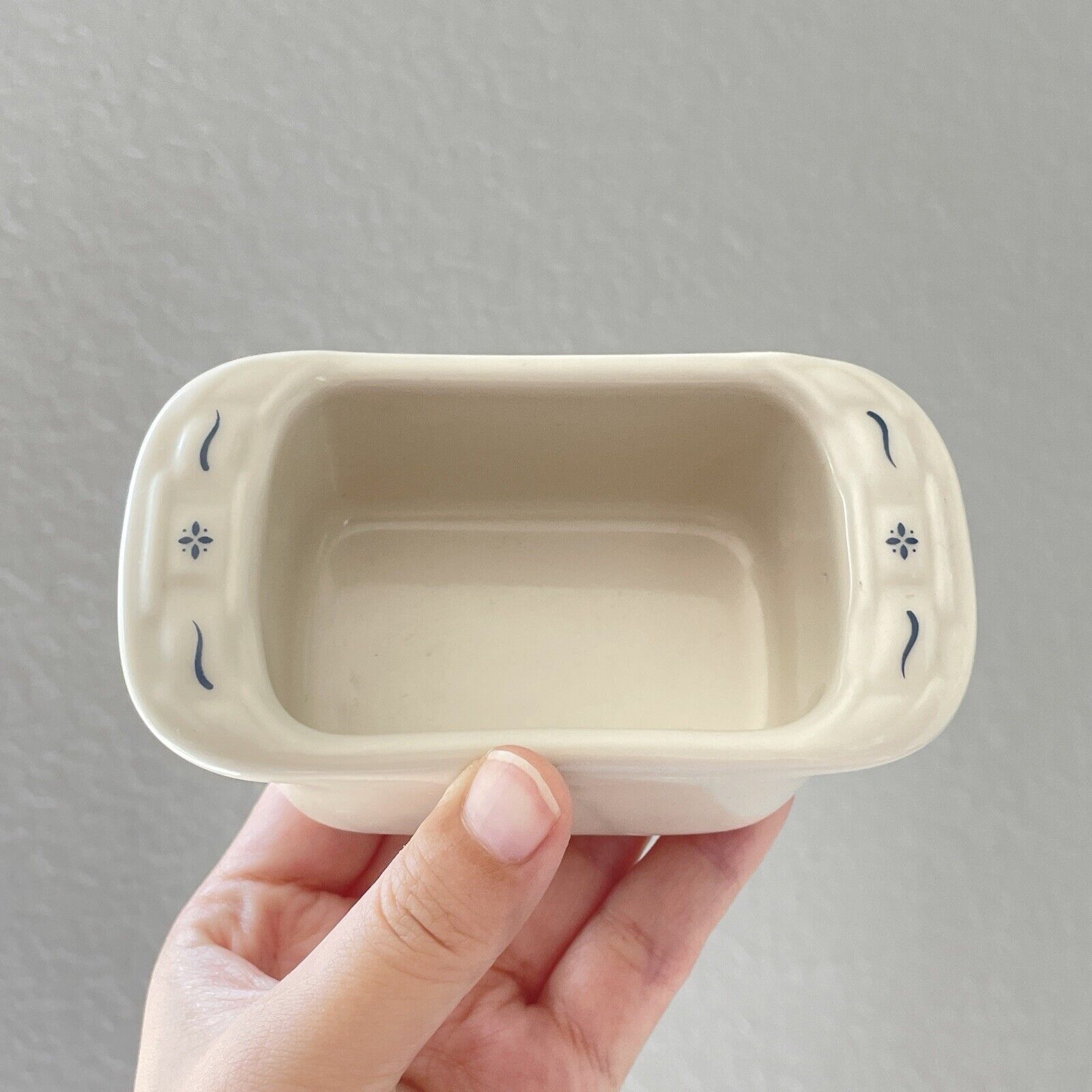 Longaberger Collectors Club Miniature Pottery Baking Dish 4.25”x2.25” USA Made