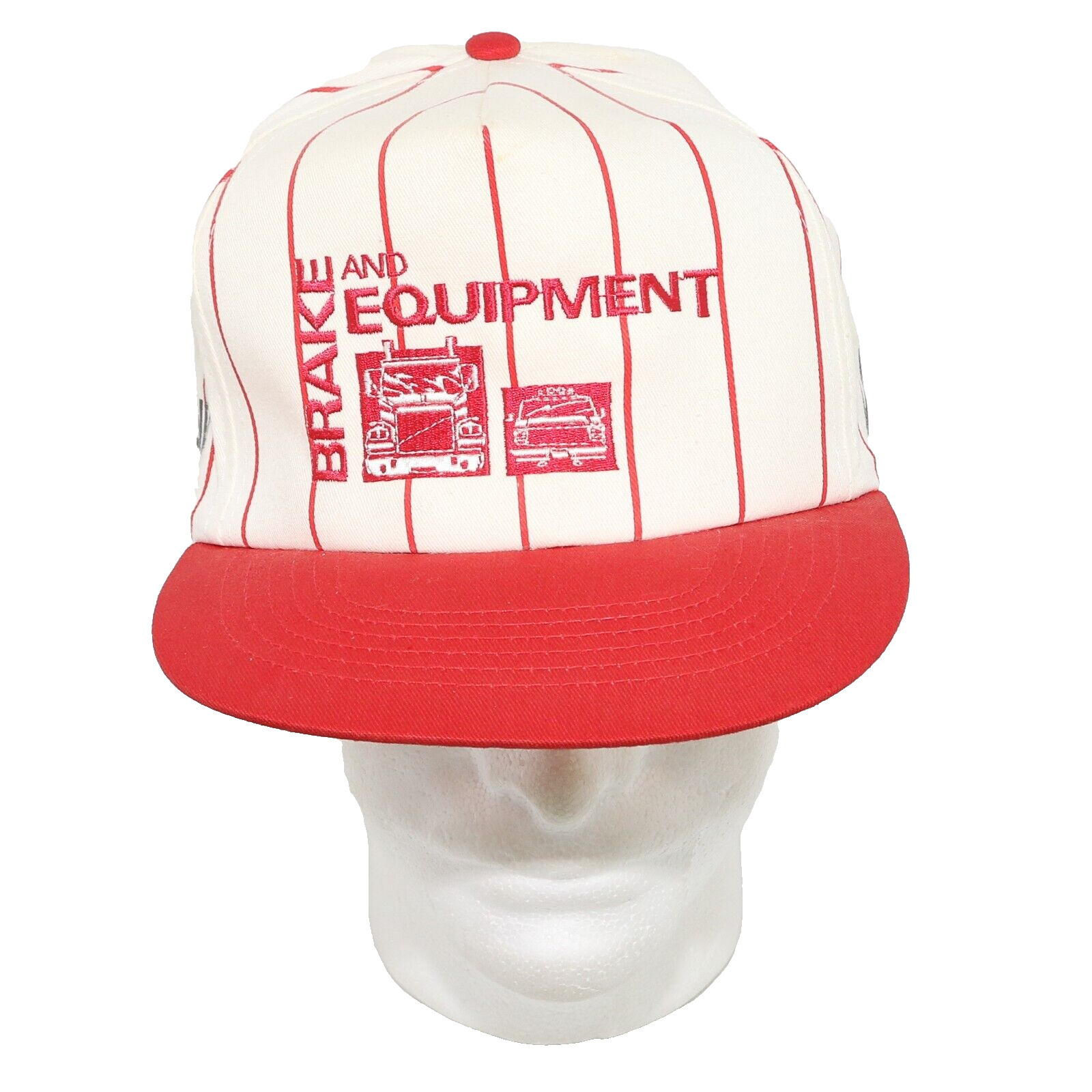 Brake + Equipment Velvac Snapback weathered Baseball Cap Hat Vtg  Pinstripe