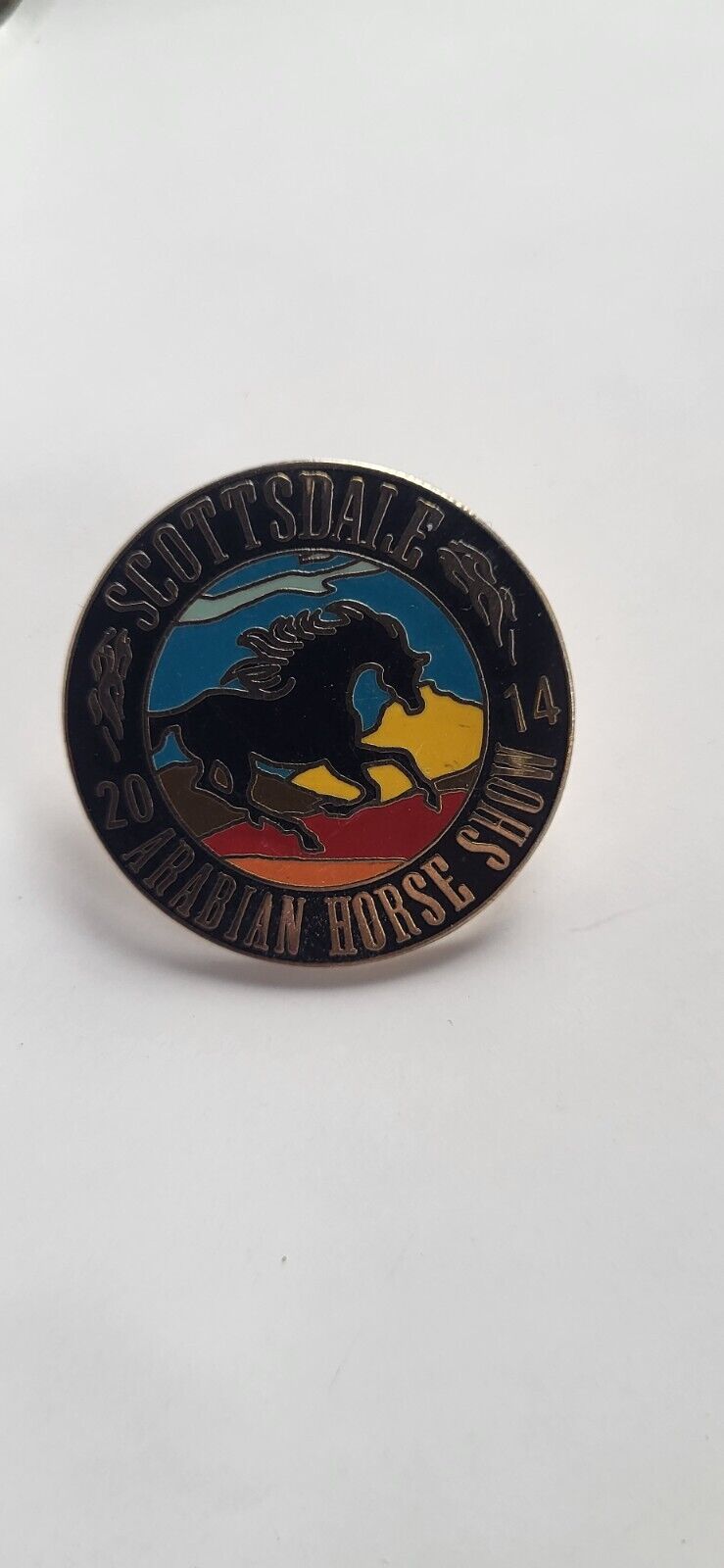 2014 Scottsdale AZ Arabian Horse Show Patron Souvenir Enamel Lapel Pin