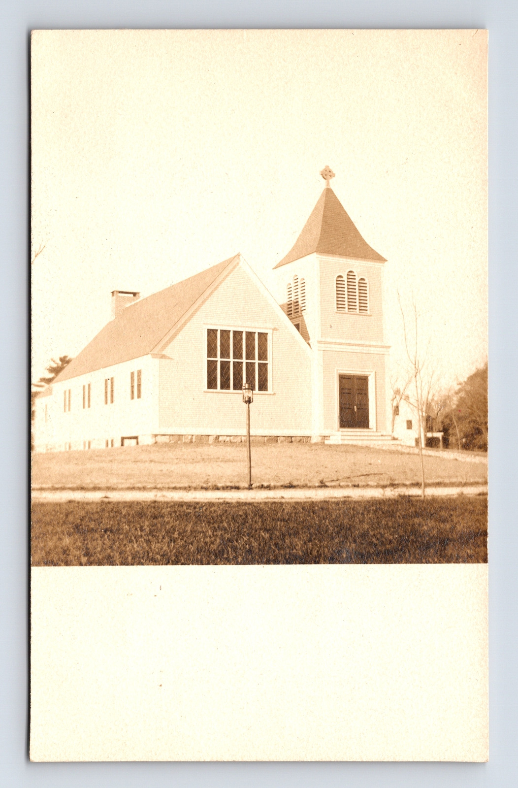 RPPC New Congregational Church VELOX Wareham Mass MA Real Photo Postcard