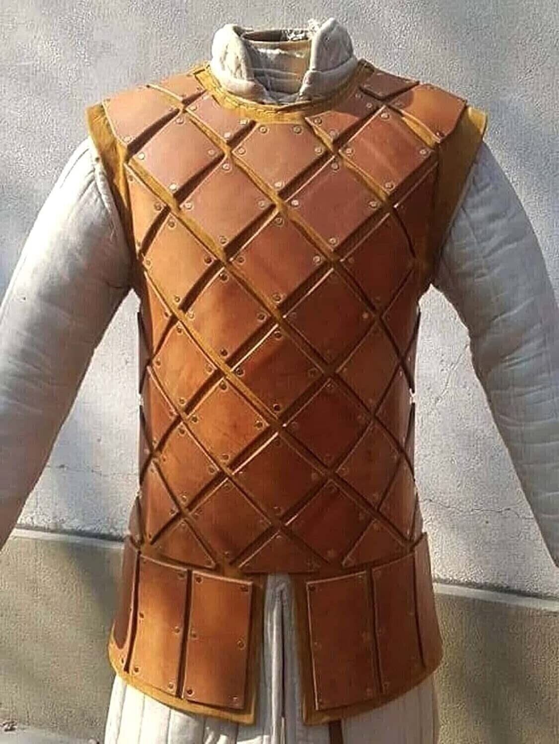 Halloween Medieval Mercenary Leather Armor Cosplay Larp renaissance Costume SCA