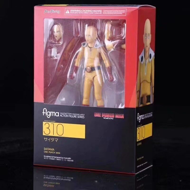 One Punch Man Figma 310# Saitama Toys Action Figure Anime Model Toy Doll Boxed