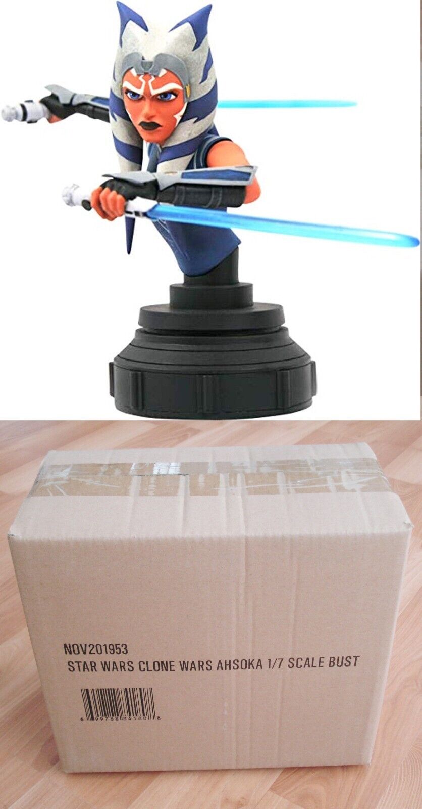 Star Wars Gentle Giant AHSOKA TANO Clone Wars Mini Bust 1:7 Scale in Sealed Box
