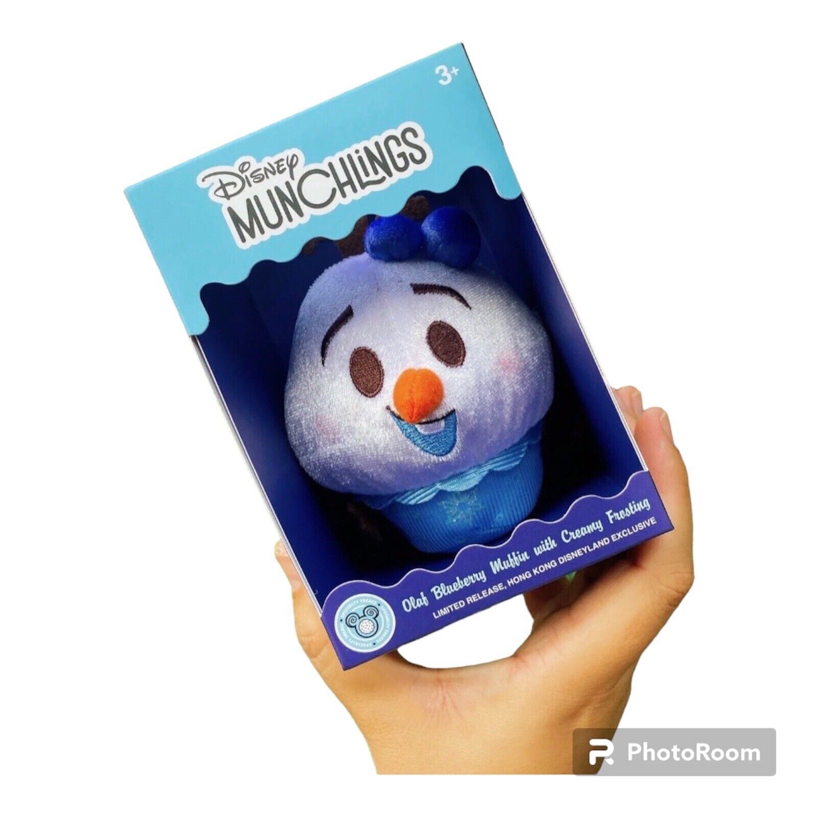 Hong Kong Disneyland Exclusive World Of Frozen Munchlings Olaf Muffin LE Plush