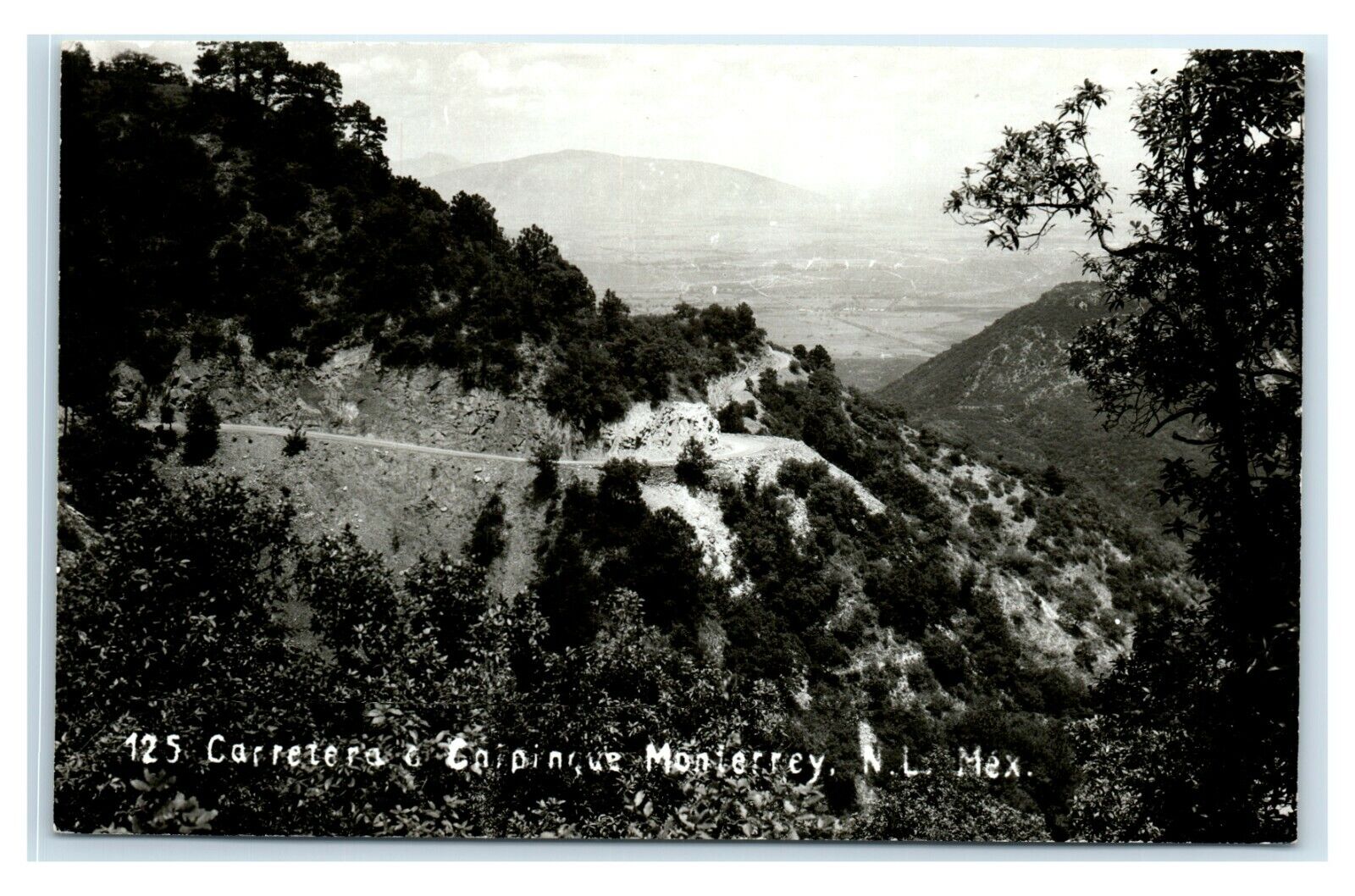 Postcard Carretera Monterrey NL Mexico RPPC D115