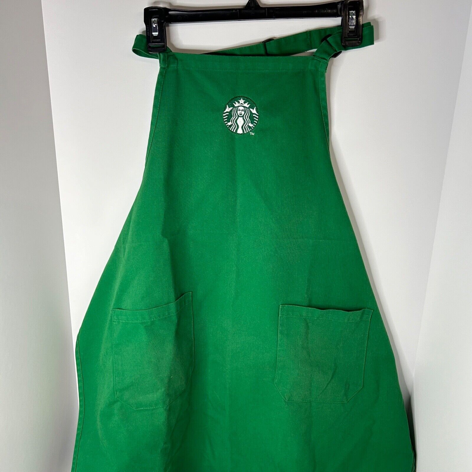 Starbucks Apron Green Authentic Barista Employee Uniform Logo Pockets Tie On