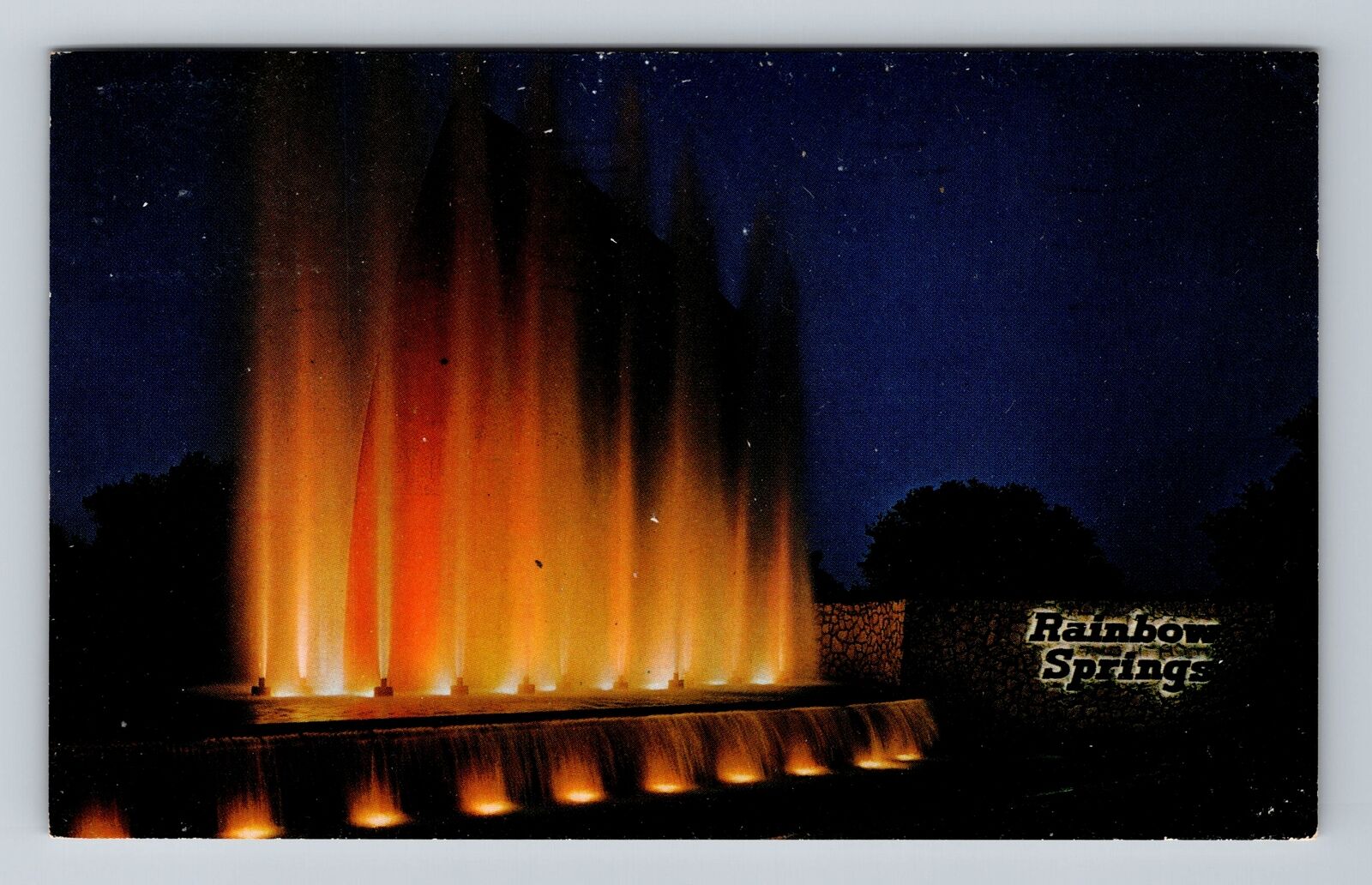 Dunnellon FL-Florida, Rainbow Springs Fountain, Antique Vintage c1969 Postcard
