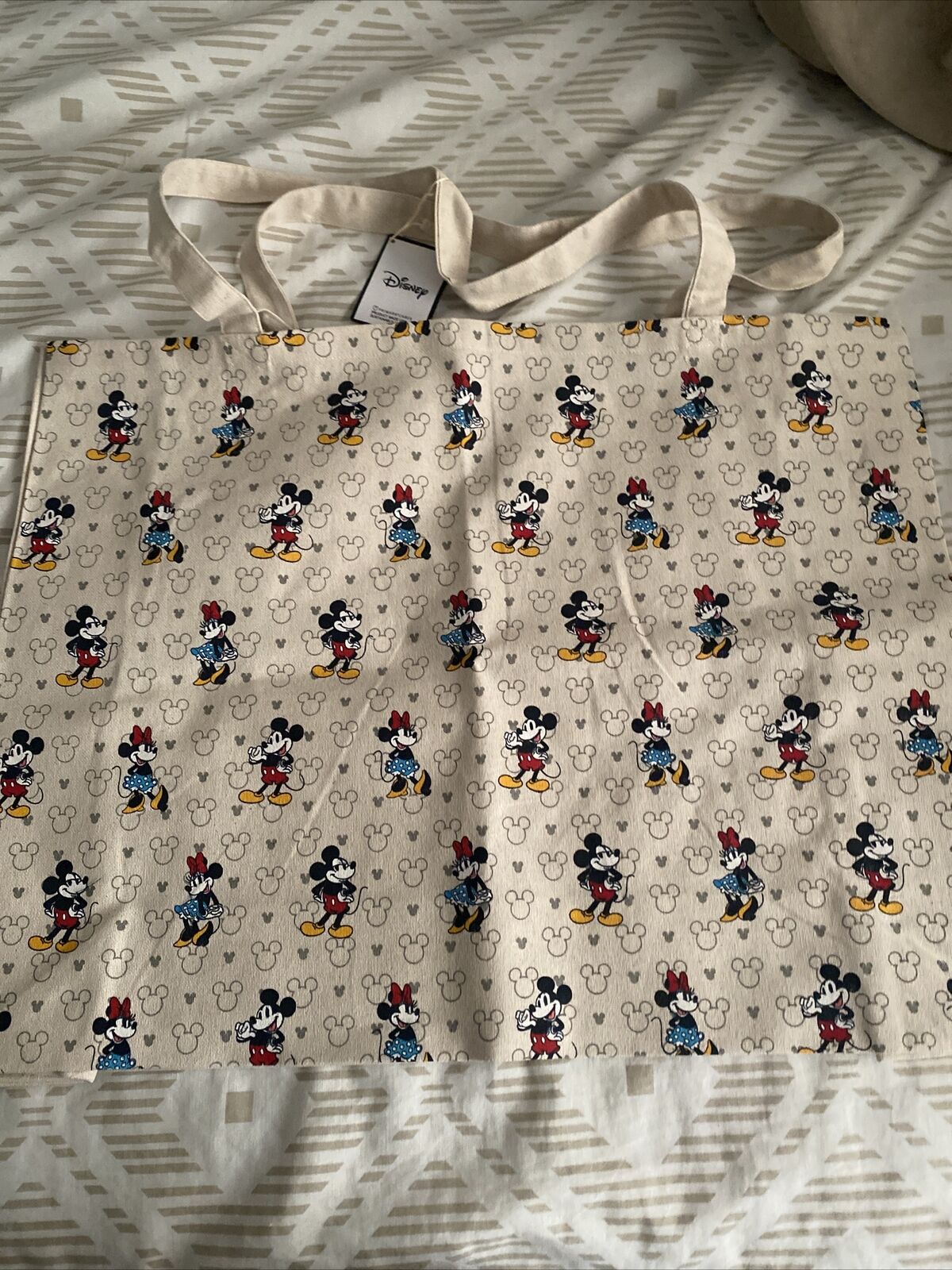 NEW Disney PRIMARK Exclusive Mickey Mouse Walt Disney Tote Bag Large Cotton