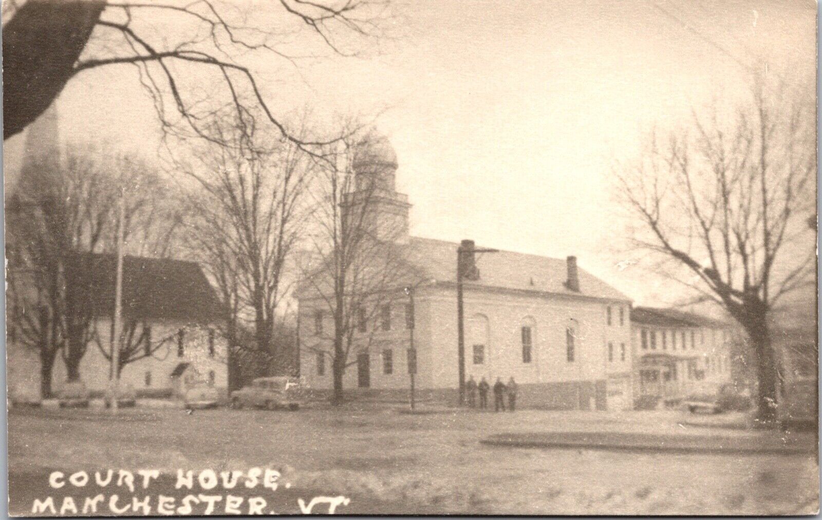 Real Photo Postcard Court House in Manchester, Vermont