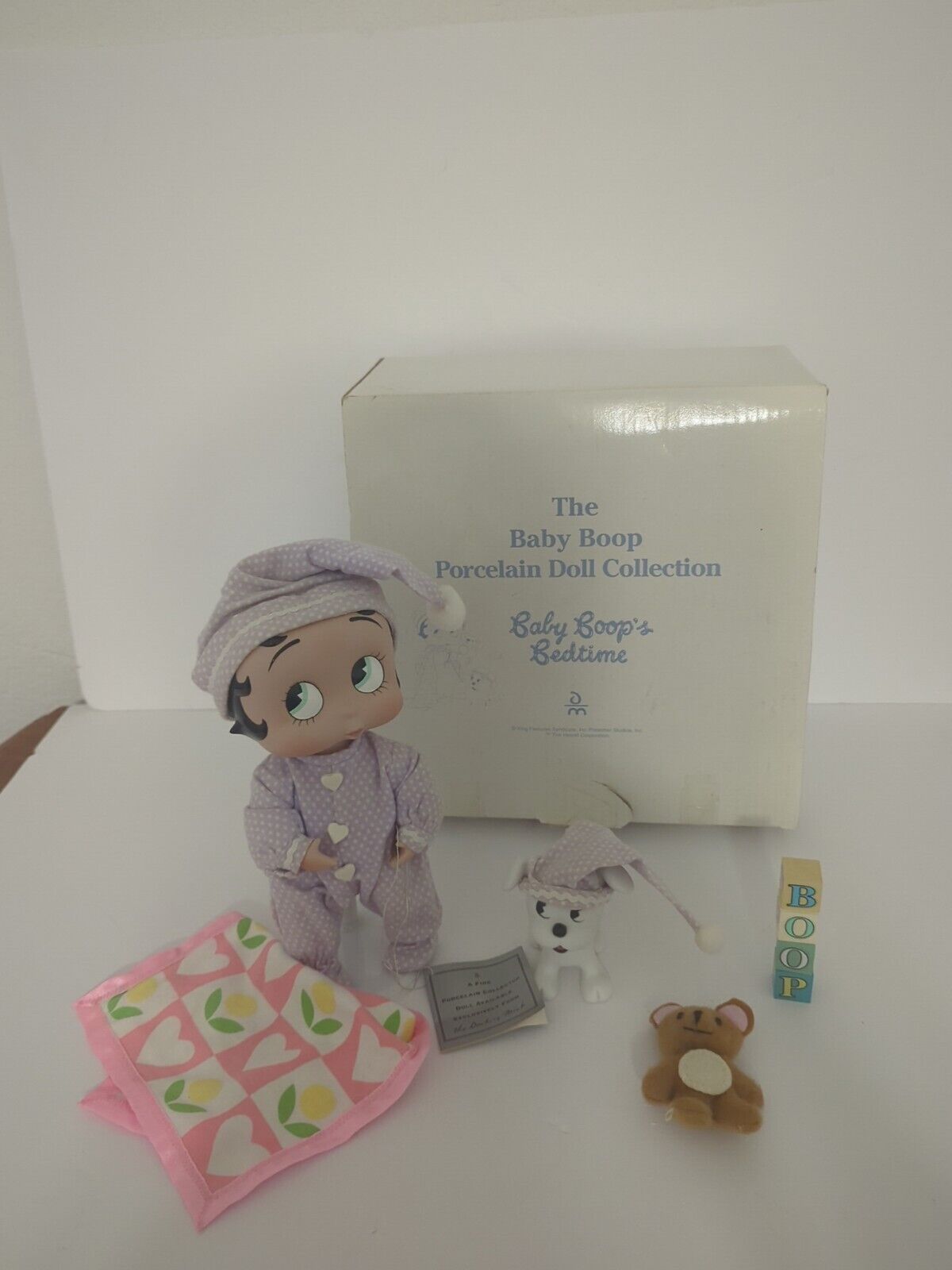 Vintage The Danbury Mint Betty Boop Baby Boop's Bedtime Porcelain Doll Complete 