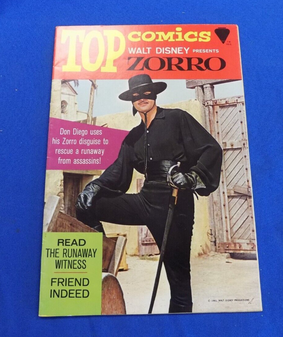 TOP COMICS - WALT DISNEY PRESENTS ZORRO #1 - ALEX TOTH ART - SCARCE - 1981