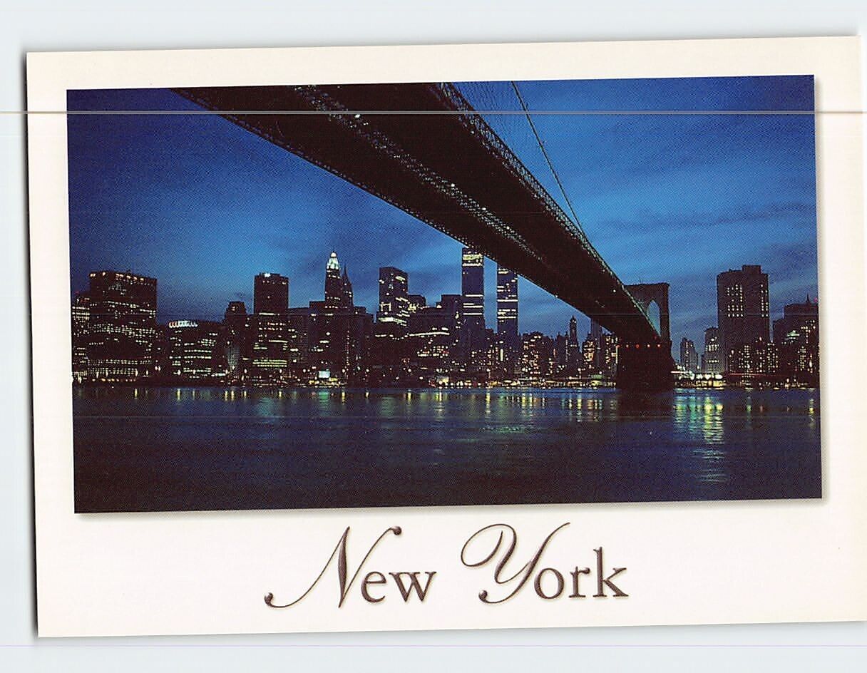 Postcard An evening view of Manhattan New York City New York USA