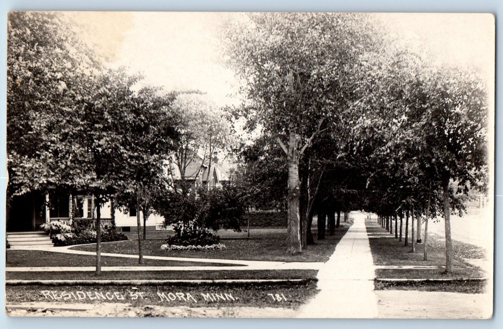 Mora Minnesota MN Postcard RPPC Photo Residence Street c1910's Unposted Antique
