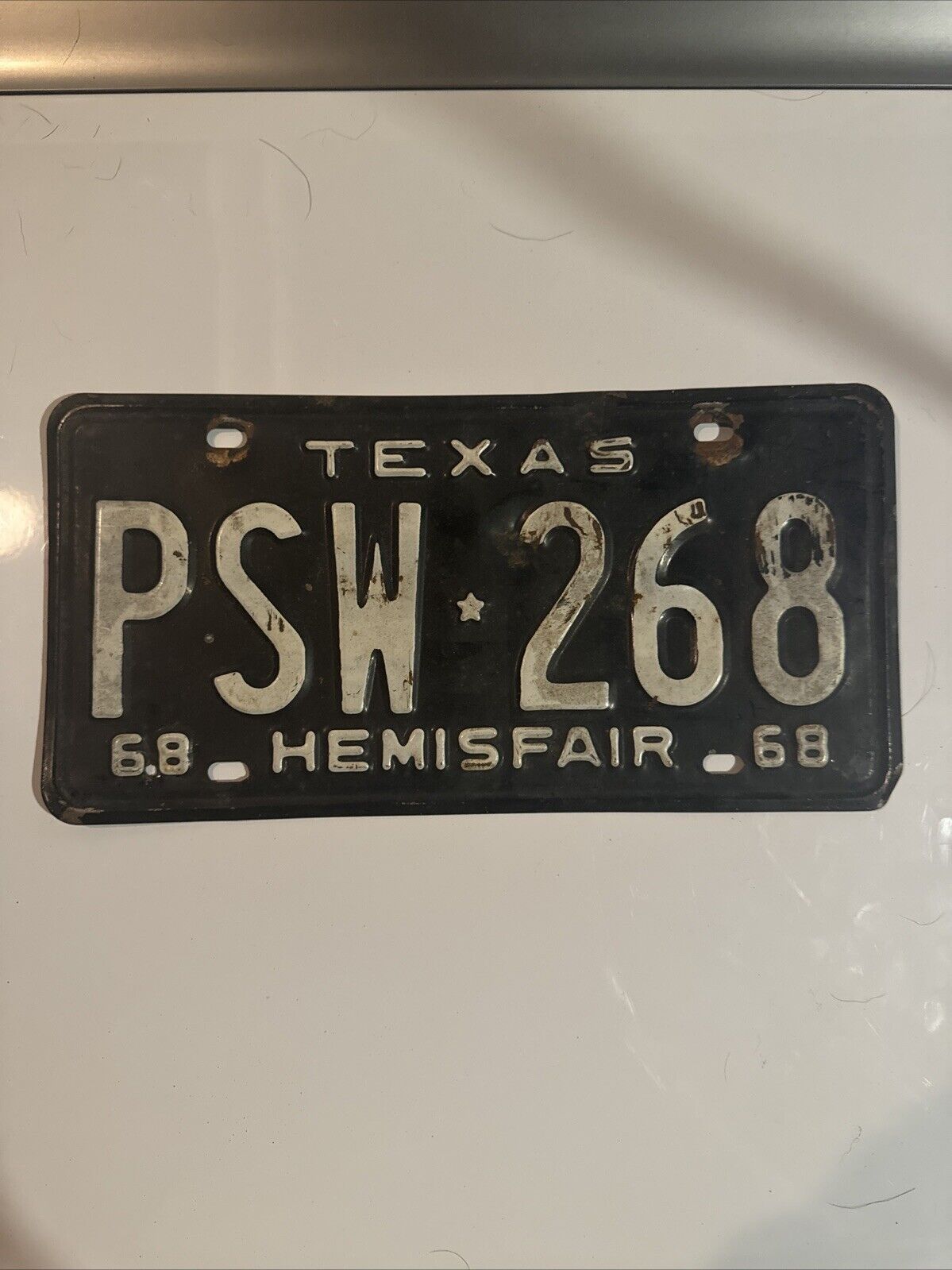 1968 Texas License Plates