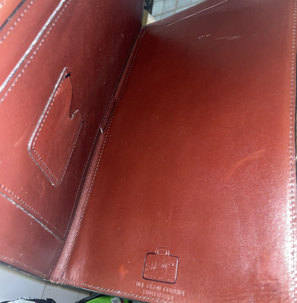 Schlesinger - Crouch & Fitzgerald - Vintage Oxblood Leather Executive Folder