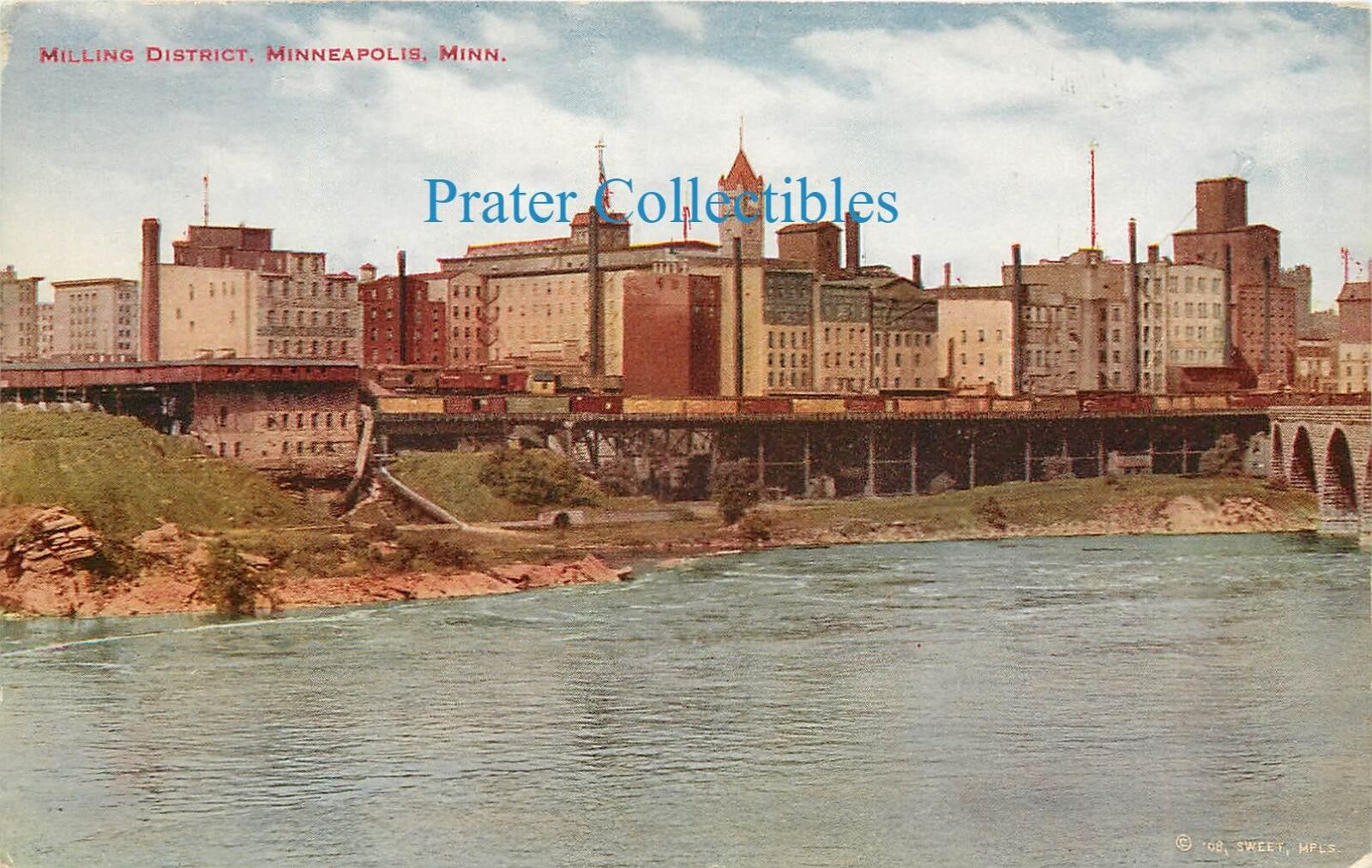 Minnesota, MN, Minneapolis, Milling District 1910\'s Postcard