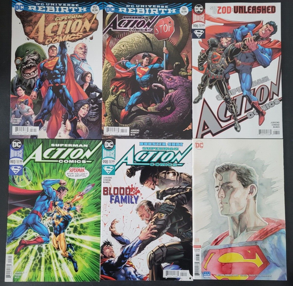 SUPERMAN ACTION COMICS SET OF 18 ISSUES (2016) DC REBIRTH COMICS SUPERBOY LOIS