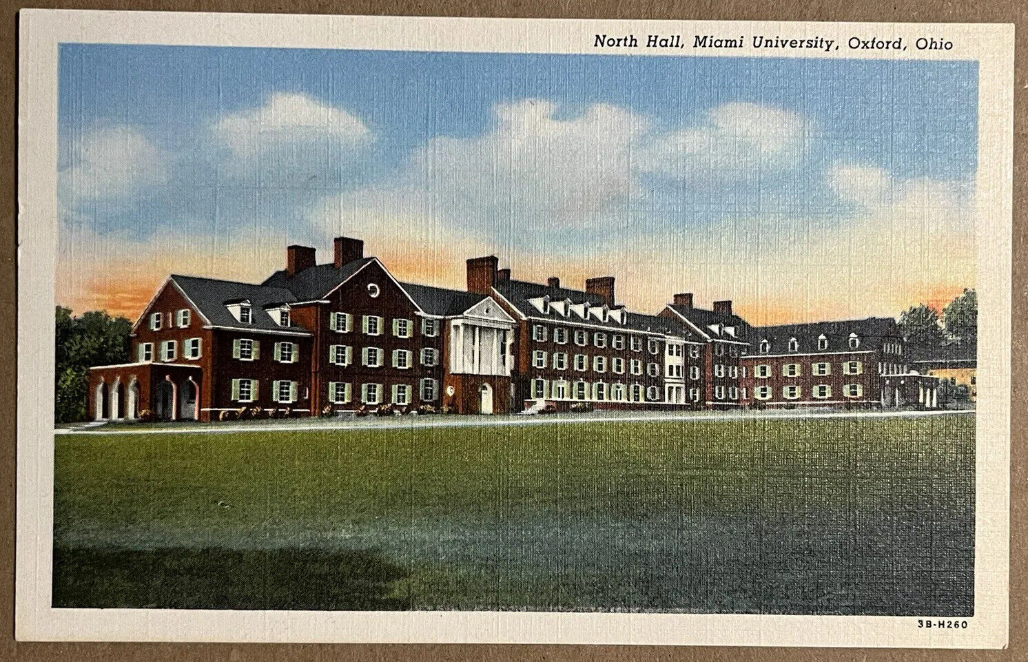 Oxford Ohio Miami University North Hall Postcard c1930
